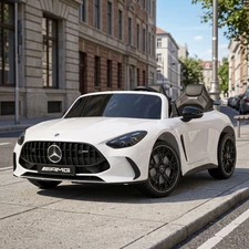 Детский электромобиль M 6313(MP4)EBLR-1(24V) белый двухместный Mercedes с MP4 планшетом